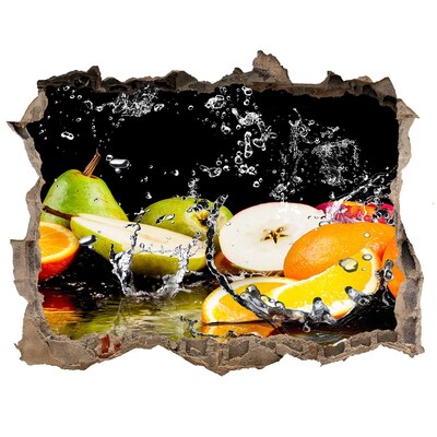 3D wall hole wallpaper A fruity hole-in-the-wall paradise