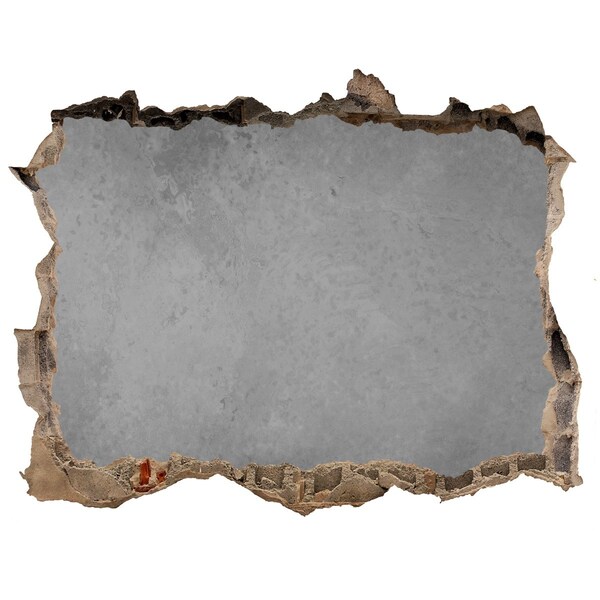 Hole in the wall decal Cracked wall with a view of the concrete