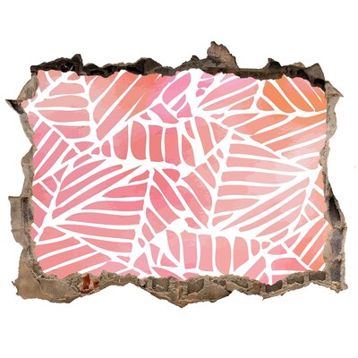 Hole wall sticker Tropical leaf pattern