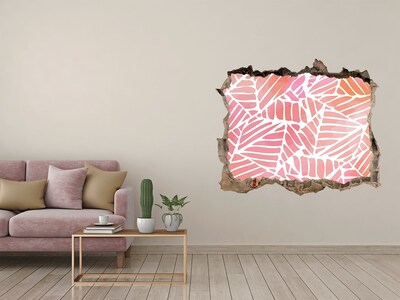 Hole wall sticker Tropical leaf pattern