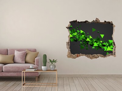 Hole in the wall decal Green Geometry in a Hole in the Wall