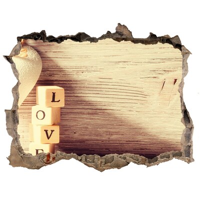 Hole wall sticker Love in a broken wall