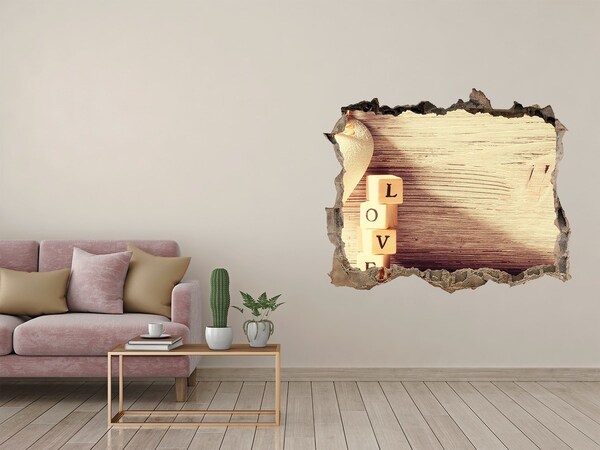 Hole wall sticker Love in a broken wall