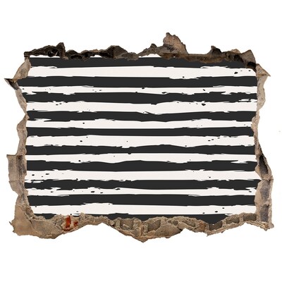 3D wall hole Ruined wall with stripes