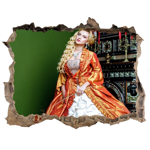 Hole wall sticker A royal ball in a historic interior