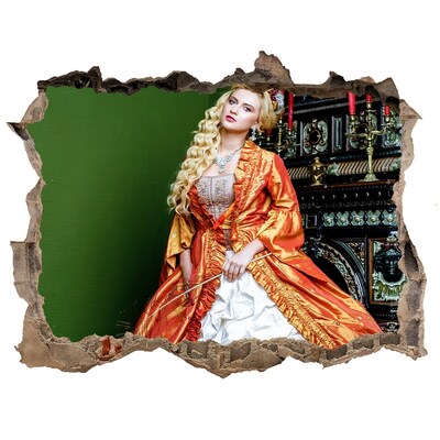 Hole wall sticker A royal ball in a historic interior