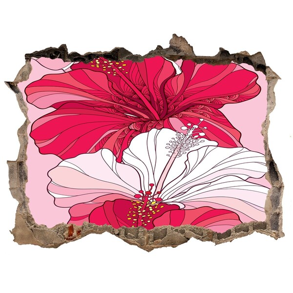 Hole in the wall sticker A floral burst of color