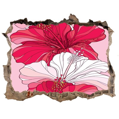 Hole in the wall sticker A floral burst of color