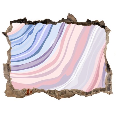 3D wall hole wallpaper Colorful hole in the wall