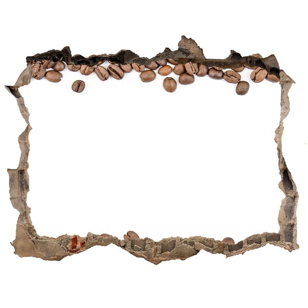 Hole wall sticker Broken coffee bean wall