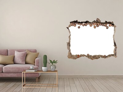 Hole wall sticker Broken coffee bean wall