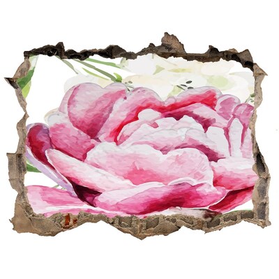 Hole wall sticker Hole in the Wall Floral Landscape