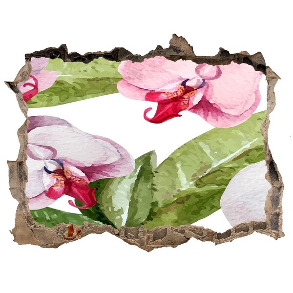 Hole in the wall decal A flower paradise behind the walls