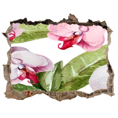 Hole in the wall decal A flower paradise behind the walls