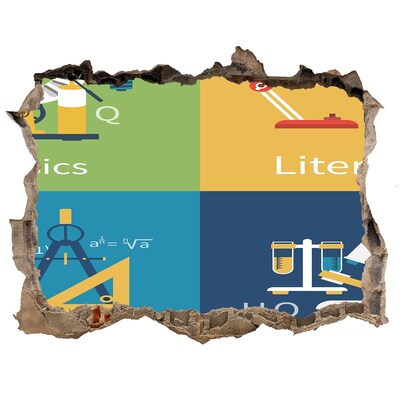 Hole in the wall decal Science in action