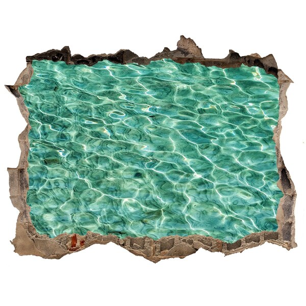 Hole in the wall decal Crystal clear water in a hole in the wall