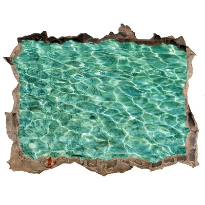 Hole in the wall decal Crystal clear water in a hole in the wall