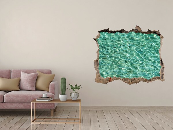 Hole in the wall decal Crystal clear water in a hole in the wall