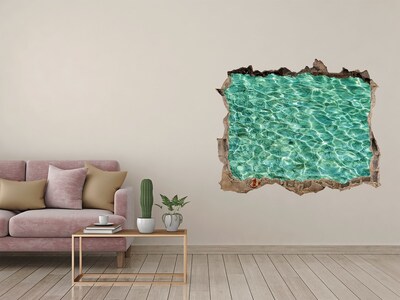 Hole in the wall decal Crystal clear water in a hole in the wall