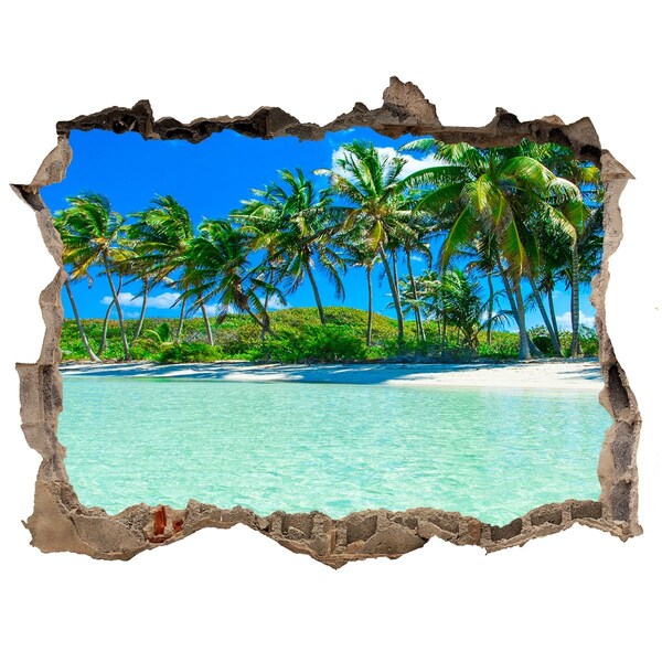 Hole in the wall sticker Tropical seaside oasis