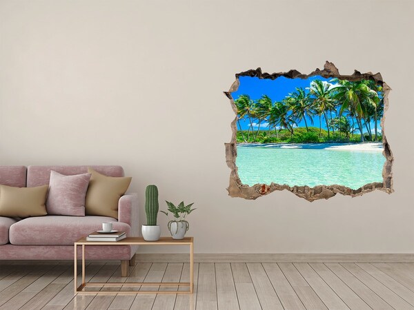 Hole in the wall sticker Tropical seaside oasis