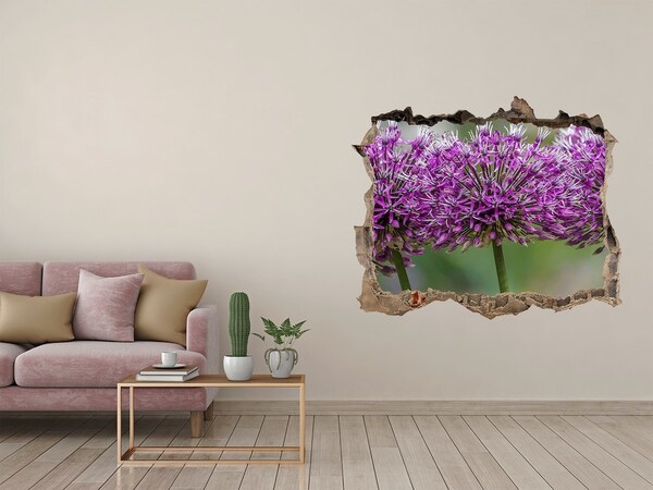 Hole in the wall sticker Flowers in bloom