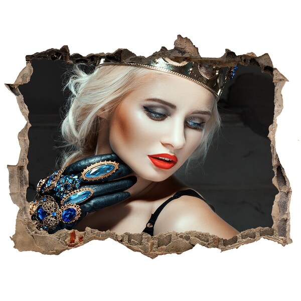 3D wall hole wallpaper Princess in the Ruins