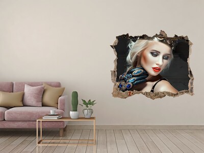 3D wall hole wallpaper Princess in the Ruins