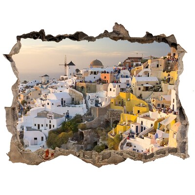 Hole in the wall decal Santorini in Greece