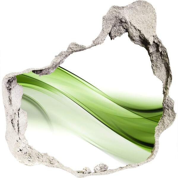 Hole in the wall sticker Green wave