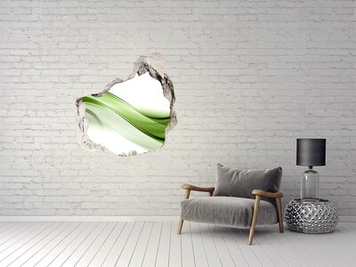 Hole in the wall sticker Green wave