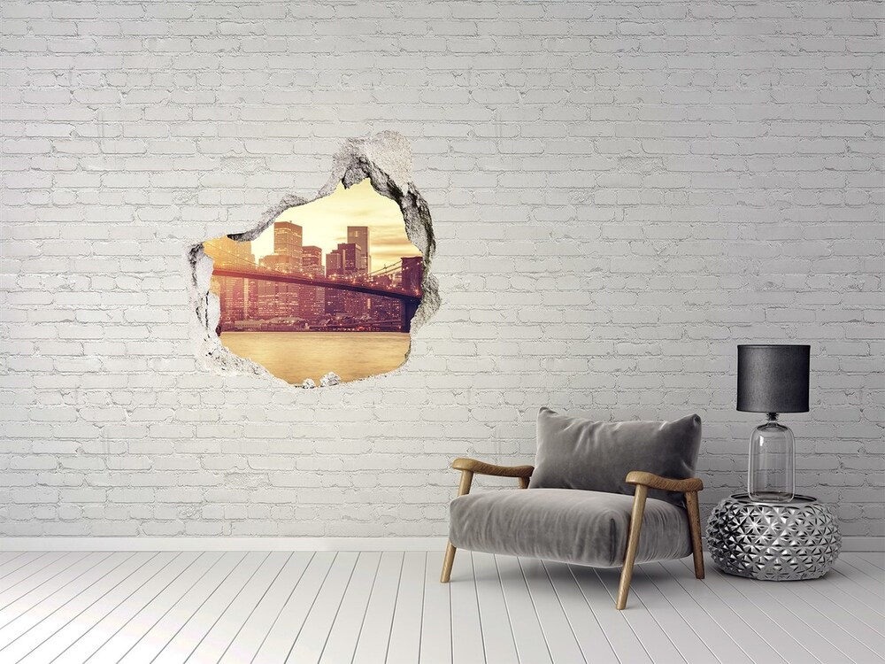 Hole in the wall sticker Manhattan New York