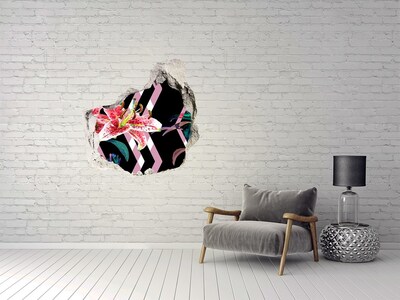 Hole wall sticker Tropical lily