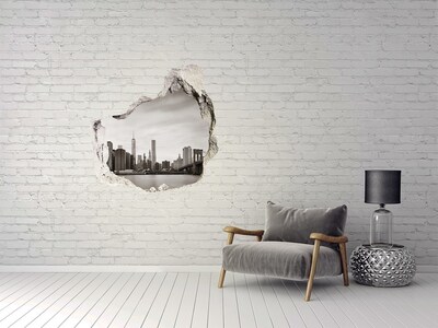 Hole wall sticker View of New York