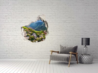 Hole in the wall decal Mountain view with valley