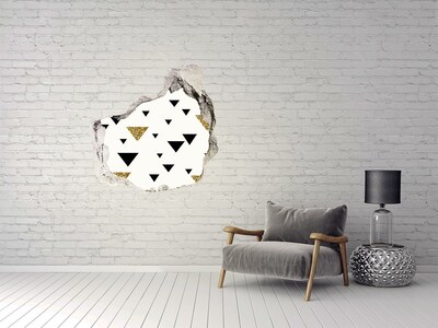 Hole in the wall decal Modern design with triangles