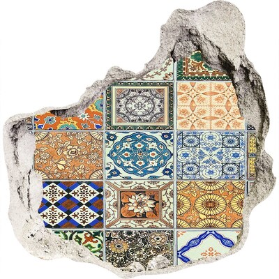 Hole wall sticker Moroccan-style tiles