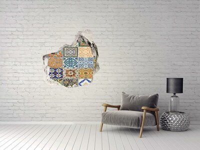 Hole wall sticker Moroccan-style tiles