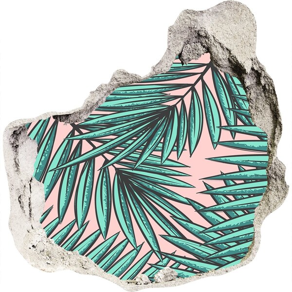Hole in the wall sticker Tropical vegetation in a hole in the wall