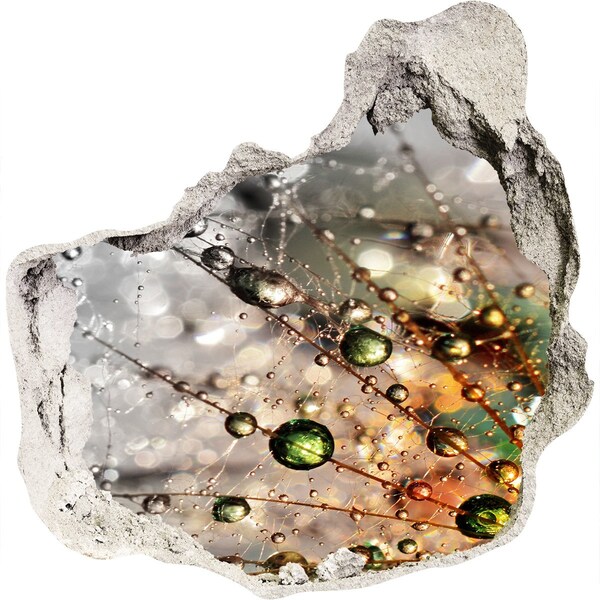 Hole in the wall sticker Crystal structure in light