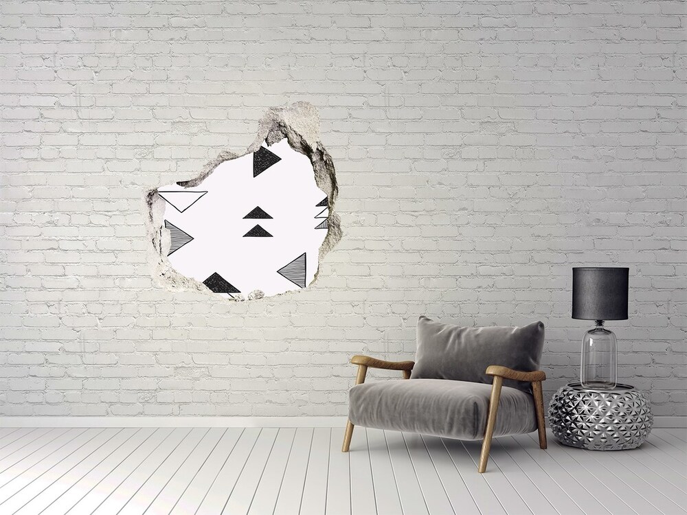 Hole in the wall decal Triangles