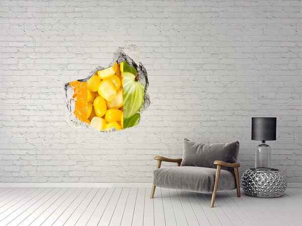 Hole wall sticker Fruit Mural in a Hole in the Wall