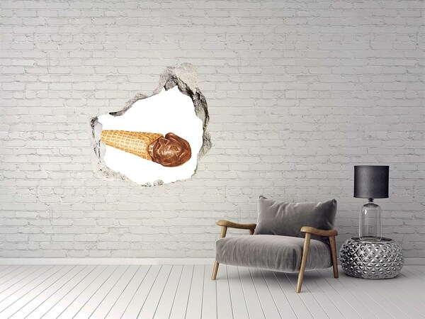 Hole wall sticker Ice-cream