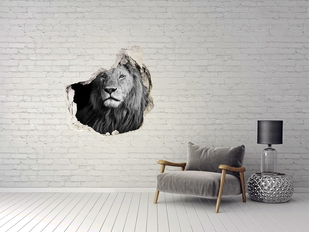 3D wall hole Lion