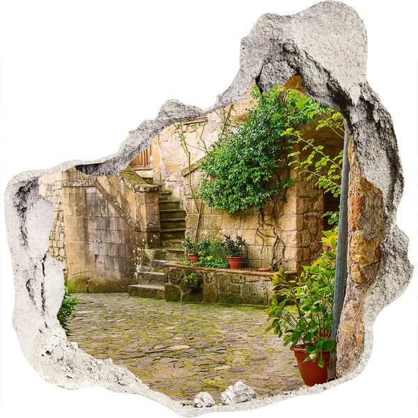 3D wall hole A charming courtyard in the old town