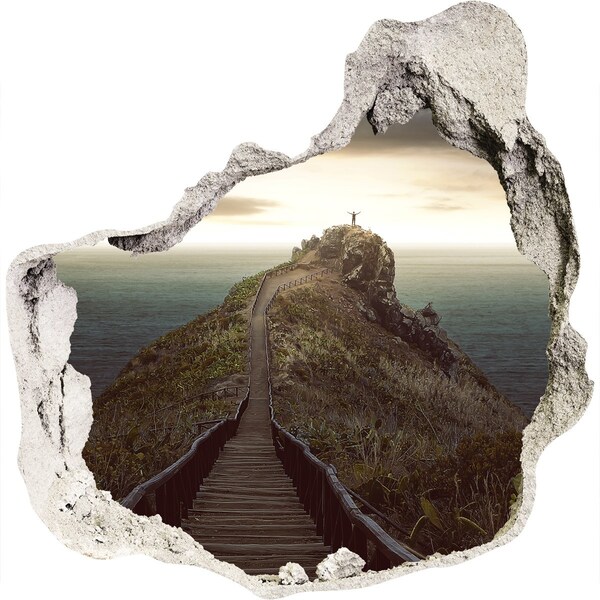 Hole wall sticker Path to Heaven