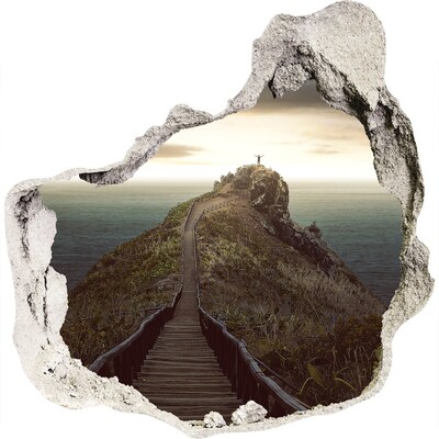 Hole wall sticker Path to Heaven