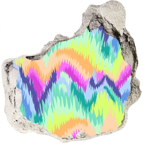 Hole in the wall sticker A colorful wave on the wall