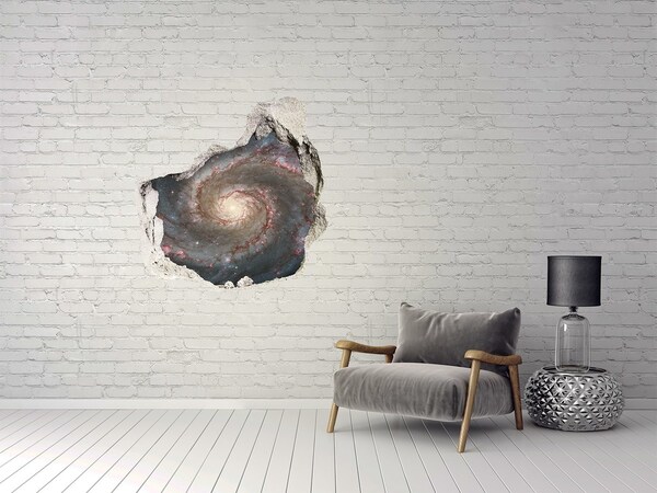 3D wall hole wallpaper Nebula