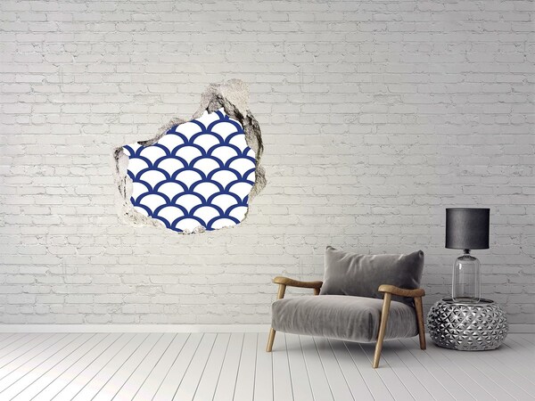 Hole wall sticker Marinist background